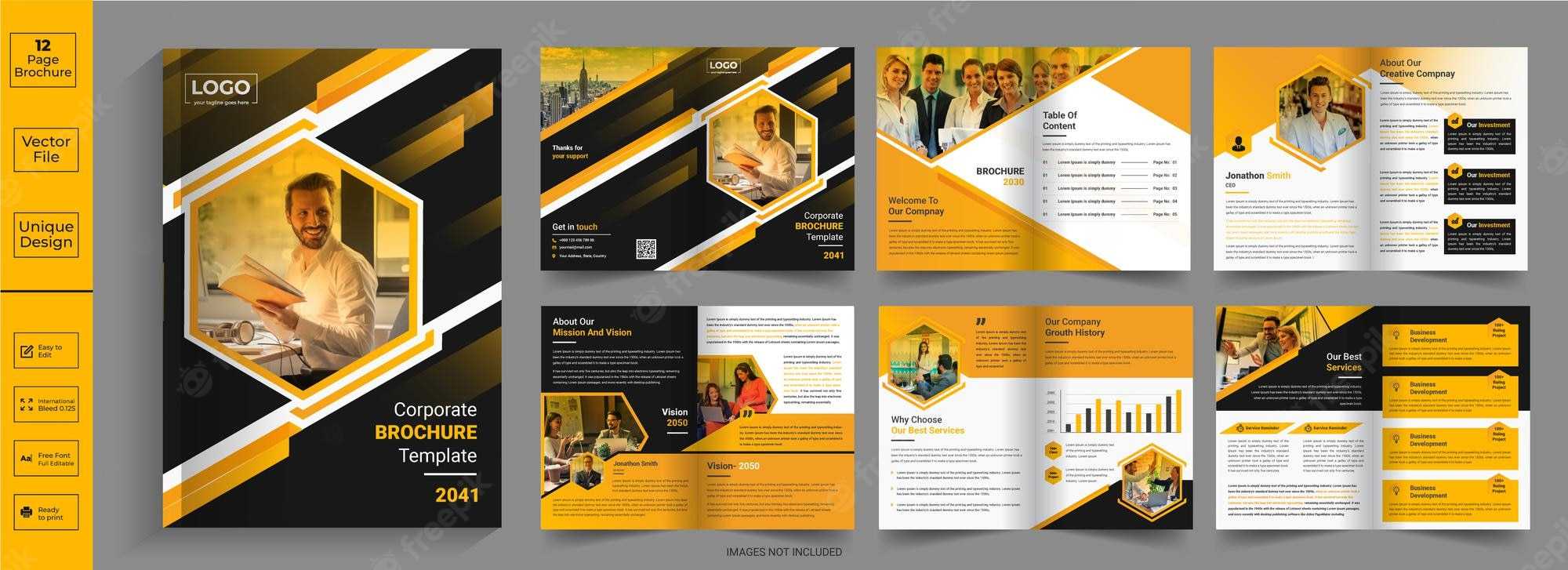 Half Fold Brochure Vectors & Illustrations For Free Download  Freepik Intended For Half Page Brochure Template