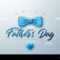 Happy Father's Day Greeting Card Design with Bow Tie and Heart on