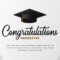 Happy Graduation Congratulation With 10d Graduation Cap And Golden  Pertaining To Congratulations Banner Template