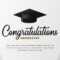 Happy graduation congratulation with 10d graduation cap and golden