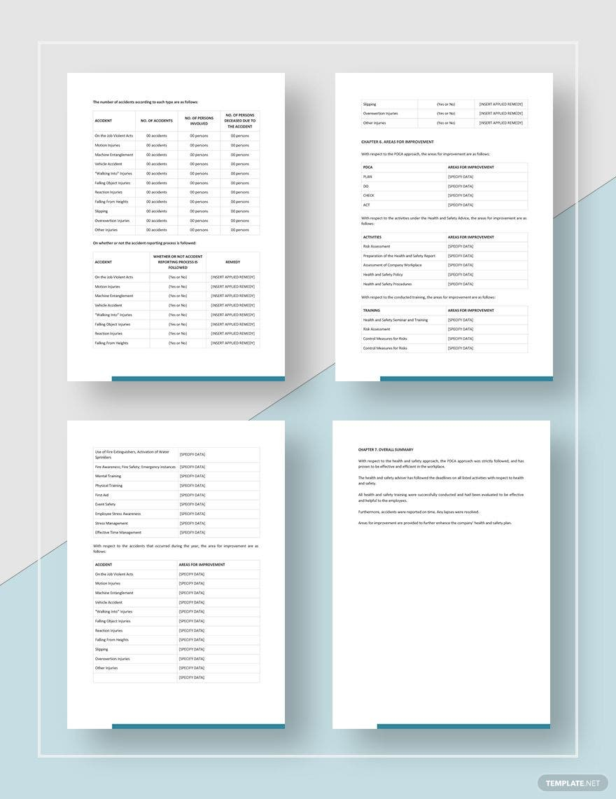 Health and Safety Annual Report Template - Google Docs, Word  Inside Annual Health And Safety Report Template