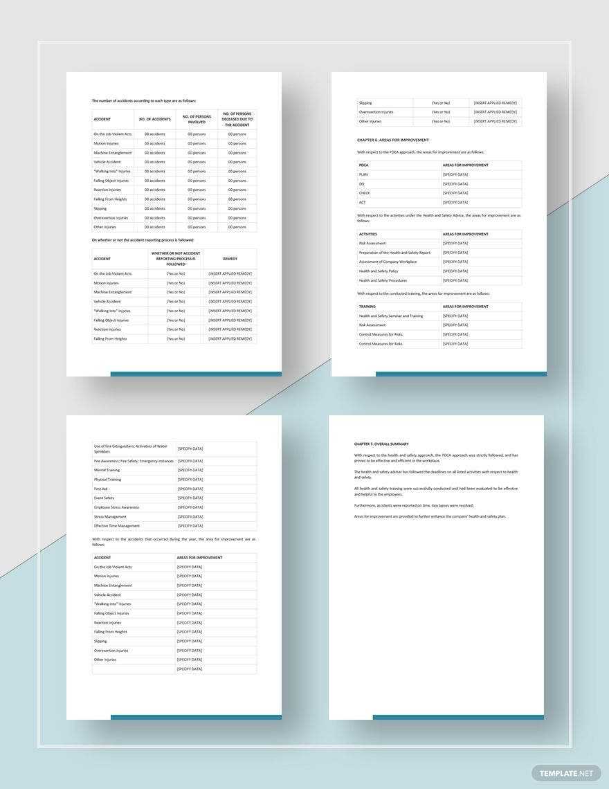 Health And Safety Annual Report Template – Google Docs, Word  Inside Annual Health And Safety Report Template