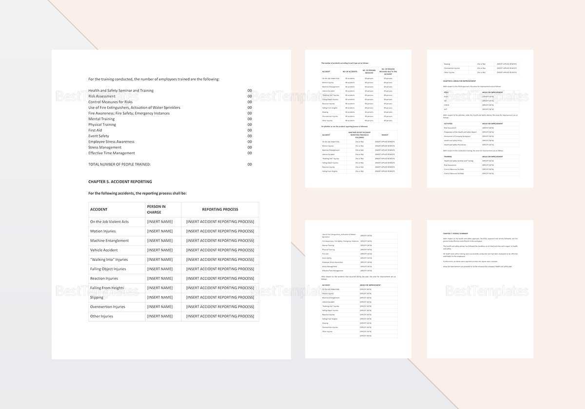 Health And Safety Annual Report Template In Word, Apple Pages Inside Annual Health And Safety Report Template