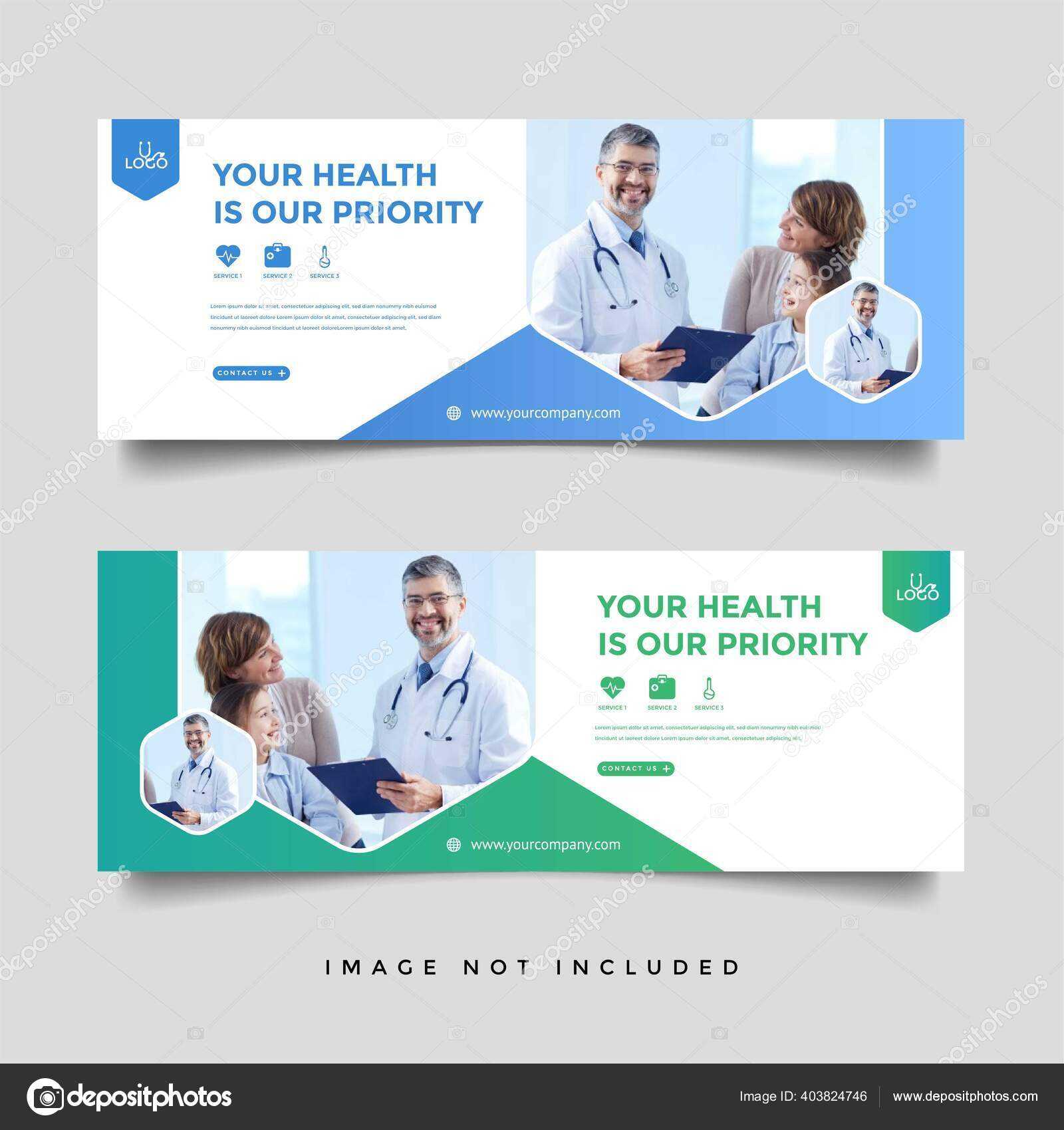 Healthcare Medical Banner Promotion Template Stock Vector Image by  For Medical Banner Template