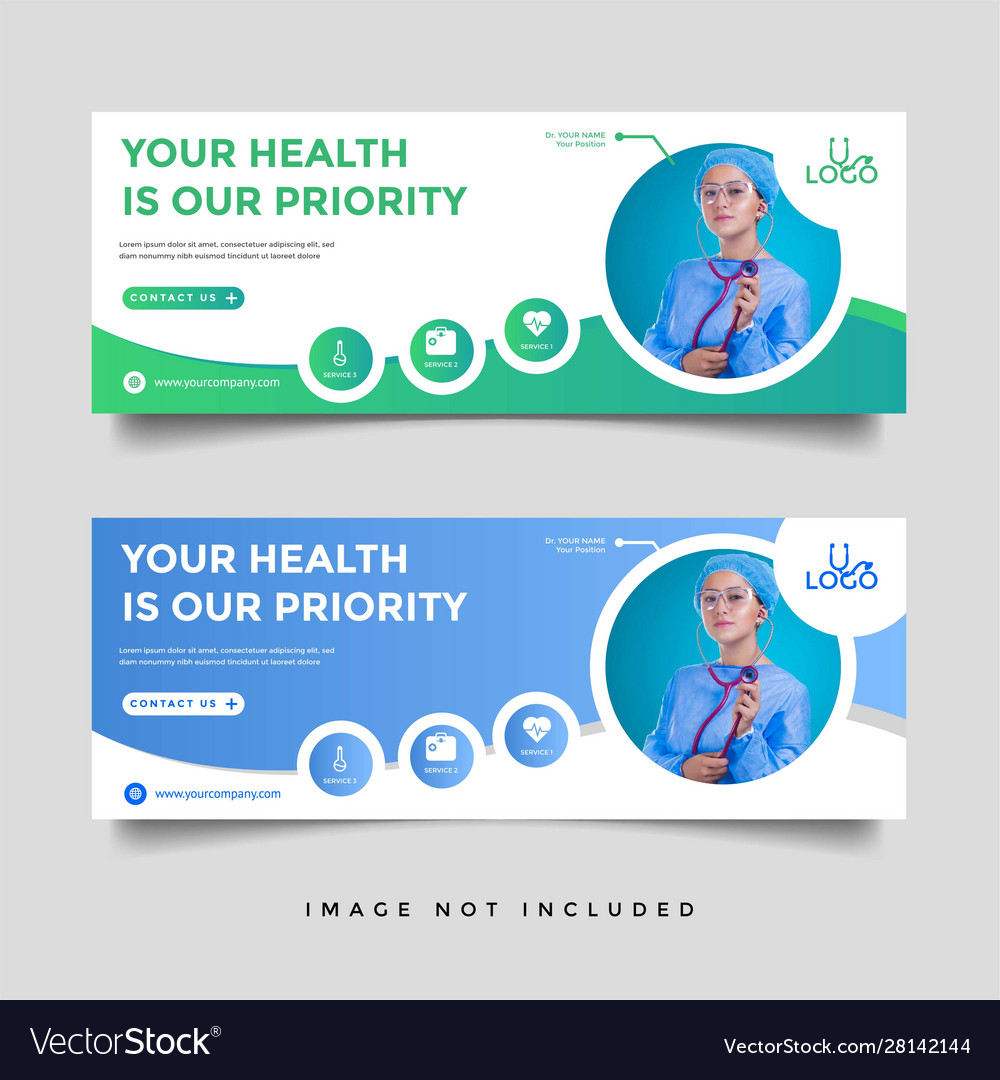 Healthcare medical banner promotion template Vector Image Regarding Medical Banner Template