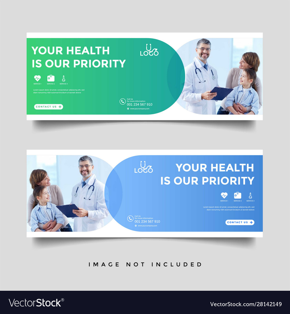 Healthcare medical banner promotion template Vector Image With Regard To Medical Banner Template