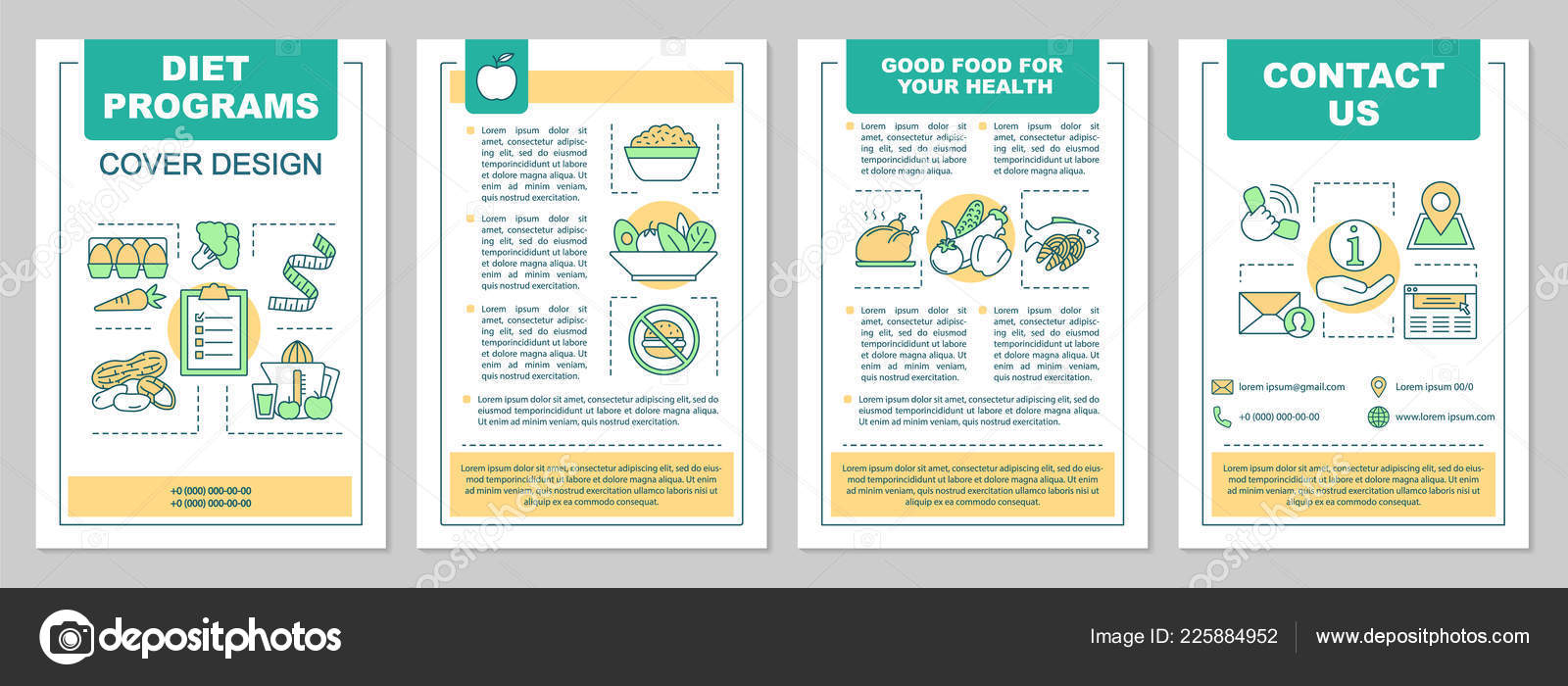 Healthy Nutrition Brochure Template Layout Dieting Program Flyer  Regarding Nutrition Brochure Template