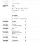Heavy Equipment Inspection Checklist Template (Free Editable Form) In Machine Shop Inspection Report Template