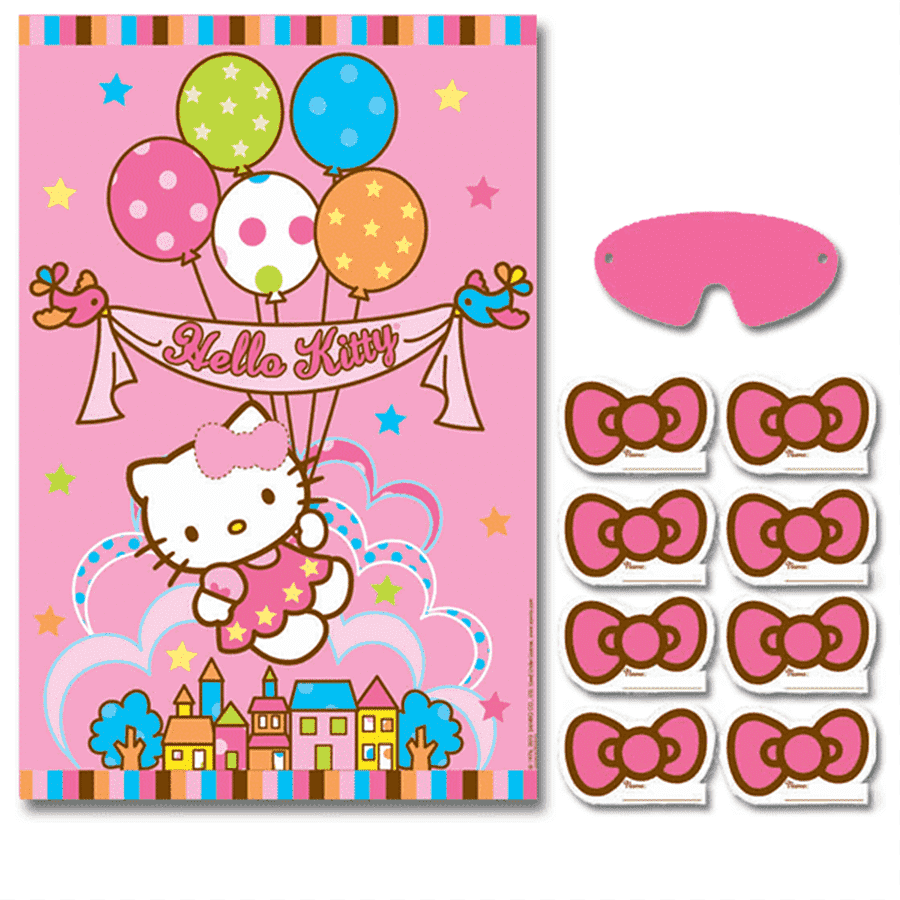 Hello Kitty Banner, Hello Kitty Kitty Party Birthday Party Game  For Hello Kitty Banner Template