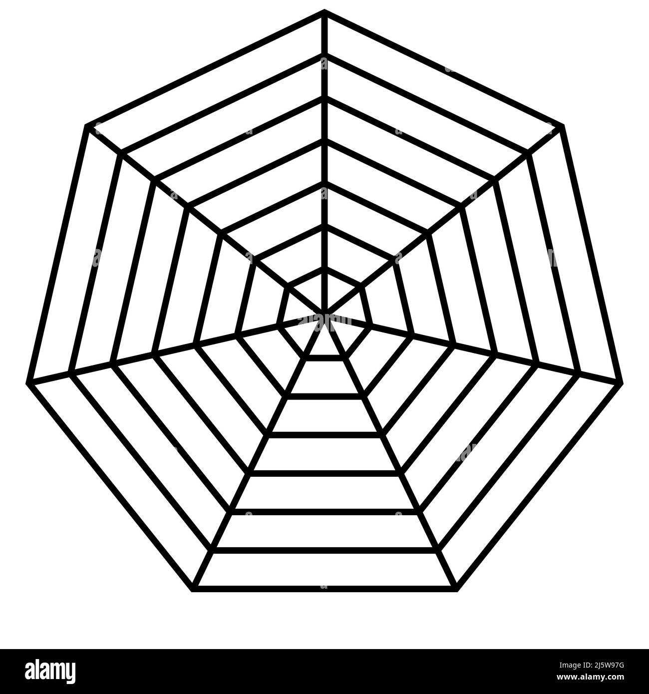 Heptagon 10 Radar Vorlage Spider Mesh Chart, Diagramm Spider 10S  Within Blank Radar Chart Template