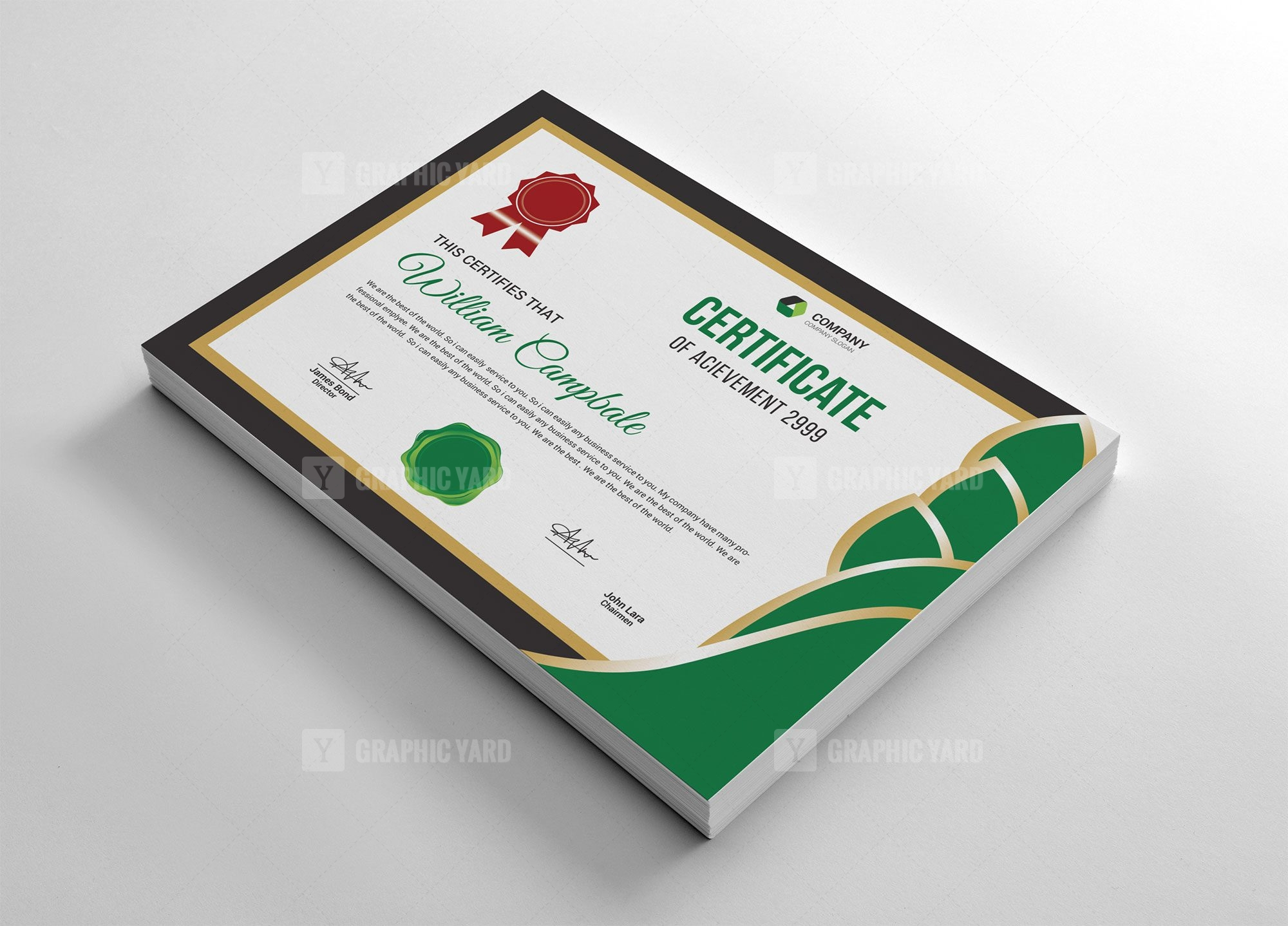 High Resolution Certificate Template · Graphic Yard  Graphic  With High Resolution Certificate Template