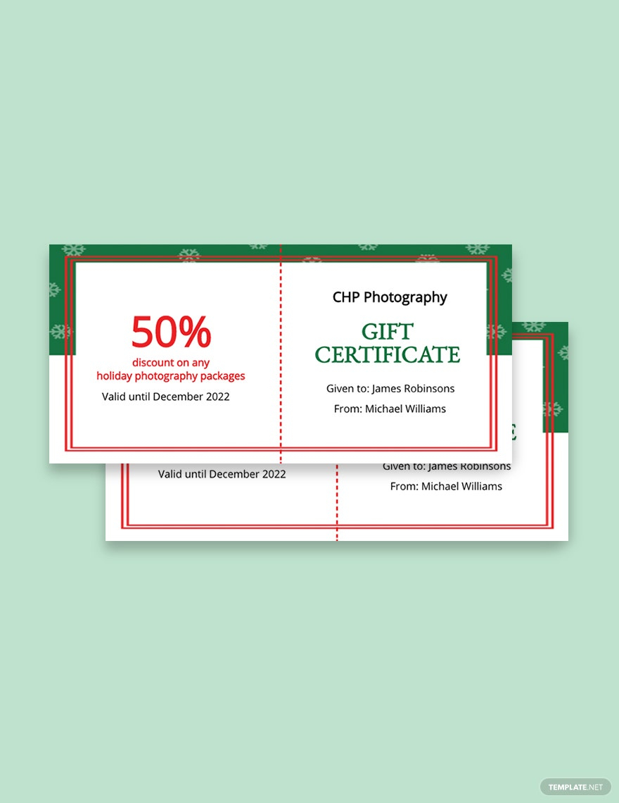 Holiday Gift Certificate Template - Google Docs, Illustrator, InDesign  With Regard To Gift Certificate Template Indesign