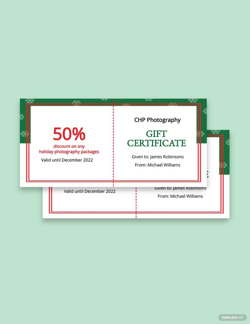 Holiday Gift Certificate Template – Google Docs, Illustrator, InDesign  With Regard To Gift Certificate Template Indesign