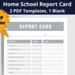 Homeschool Report Card PDF Template Digital Downloadable – Etsy