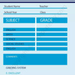 Homeschool Report Card Template Blank [PDF, Excel & Word] In Character Report Card Template