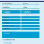 Homeschool Report Card Template Blank [PDF, Excel & Word] In Character Report Card Template