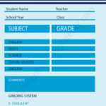 Homeschool Report Card Template Blank [PDF, Excel & Word] Intended For Blank Report Card Template