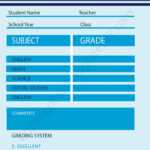 Homeschool Report Card Template Blank [PDF, Excel & Word] Intended For Homeschool Report Card Template Middle School