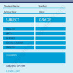 Homeschool Report Card Template Blank [PDF, Excel & Word] Pertaining To Homeschool Report Card Template