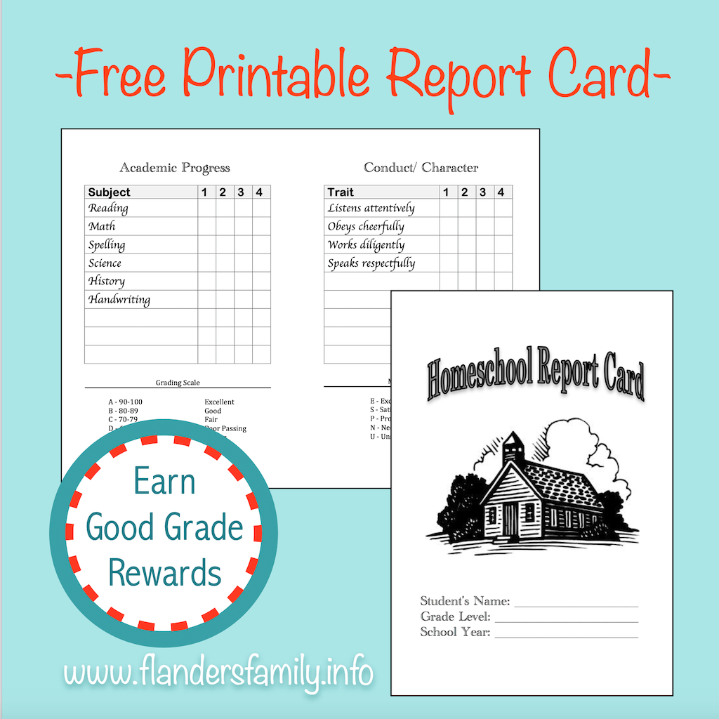 Homeschool Report Cards - Flanders Family Homelife In Homeschool Report Card Template Middle School