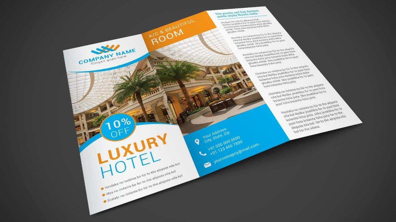 Hotel Brochure Design – Illustrator Tutorial Regarding Hotel Brochure Design Templates