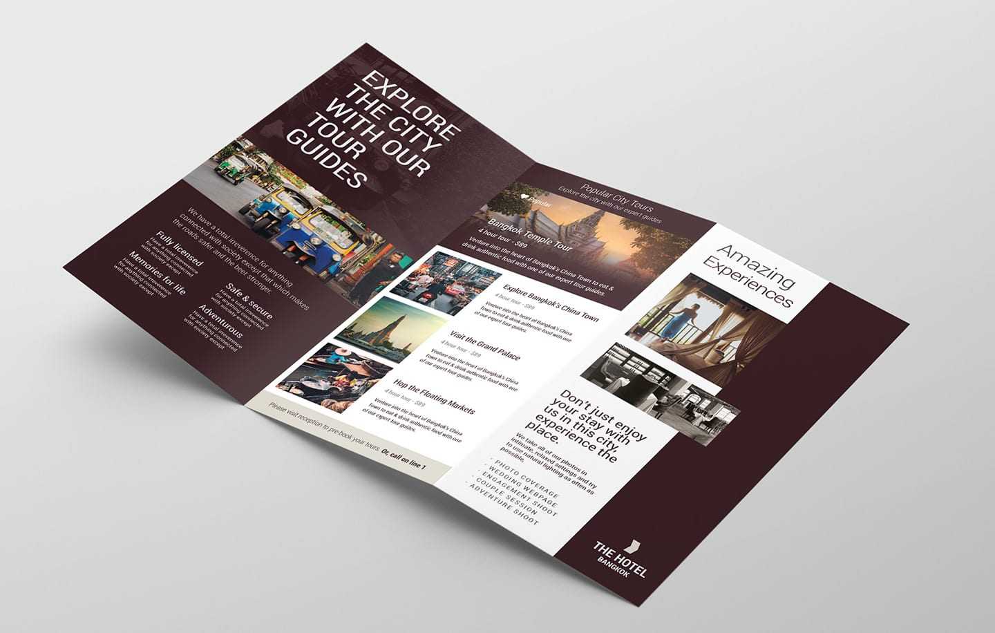 Hotel Tri-Fold Brochure Template v10 In Hotel Brochure Design Templates