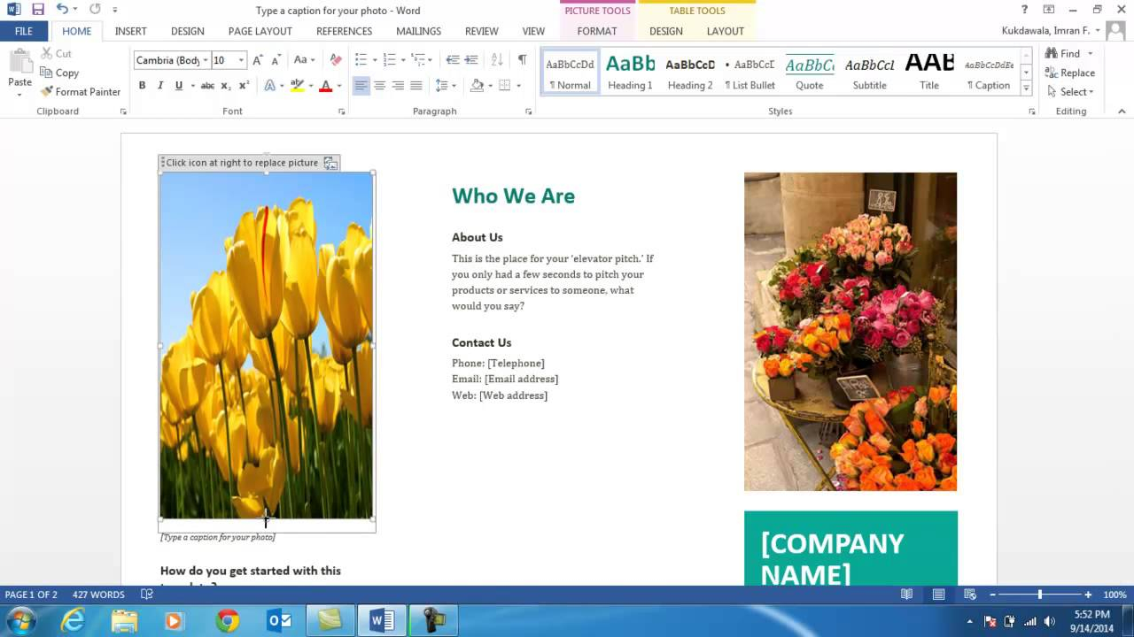 How to Create a Brochure using MS Word 10 Within Word 2013 Brochure Template