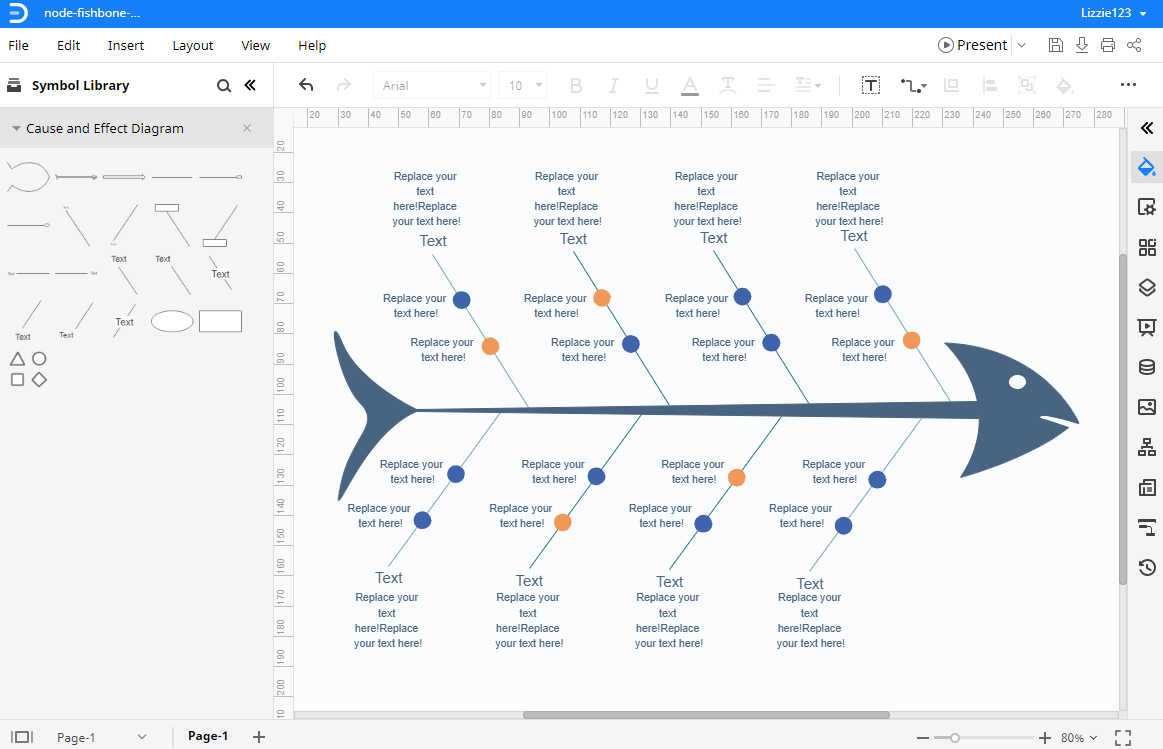 How to Create a Fishbone Diagram in Excel  EdrawMax Online For Blank Fishbone Diagram Template Word