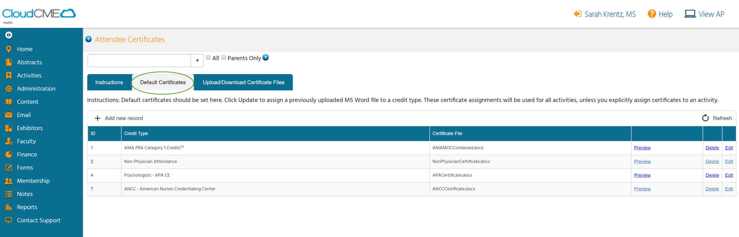 How To Create Or Update Certificate Templates In CloudCME  Office  In Update Certificates That Use Certificate Templates