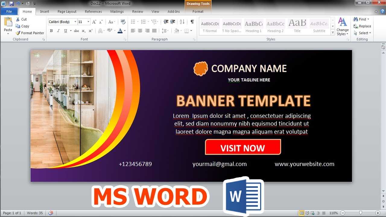 How To Easily Create a Banner using Microsoft Word 10 - YouTube Inside Banner Template Word 2010 How To Easily Create a Banner using Microsoft Word 10 - YouTube Inside Banner Template Word 2010