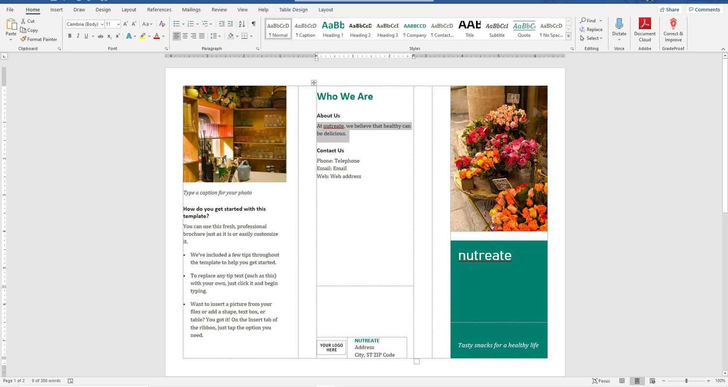 How To Make A Brochure In Microsoft Word For Brochure Template On Microsoft Word