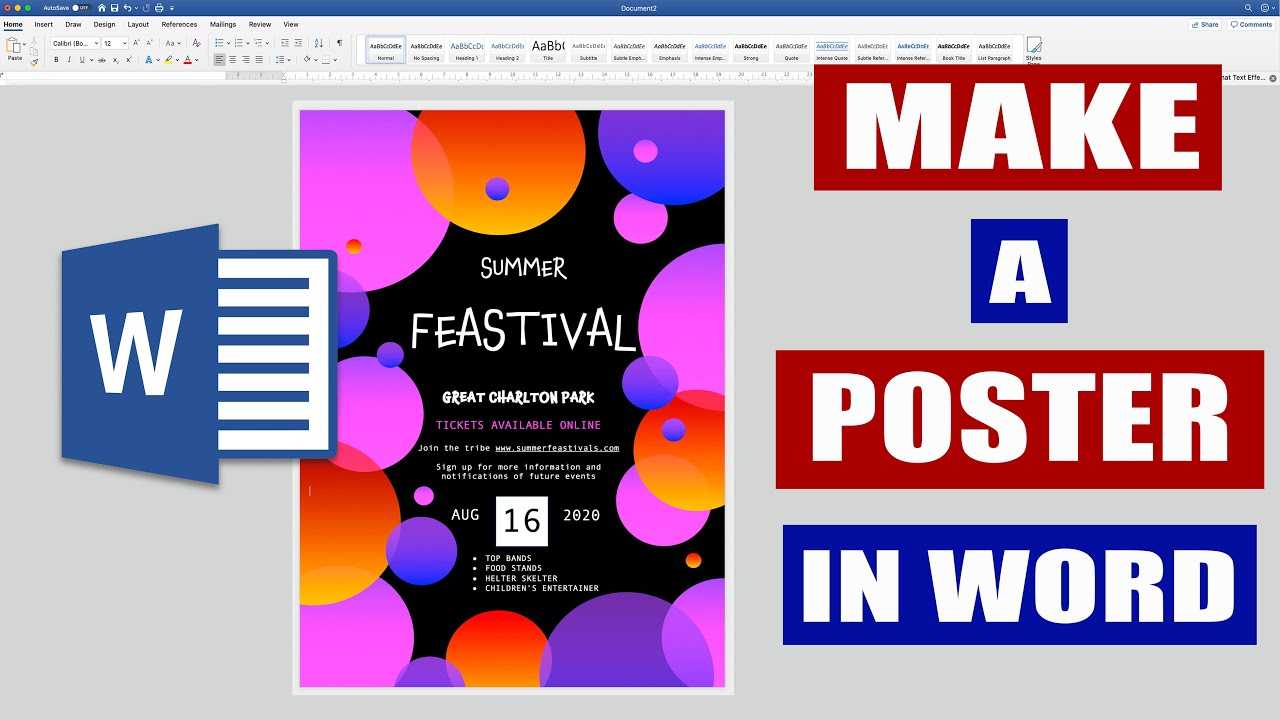 How to make a POSTER in Word Microsoft Word Tutorials Throughout Banner Template Word 2010 How to make a POSTER in Word Microsoft Word Tutorials Throughout Banner Template Word 2010