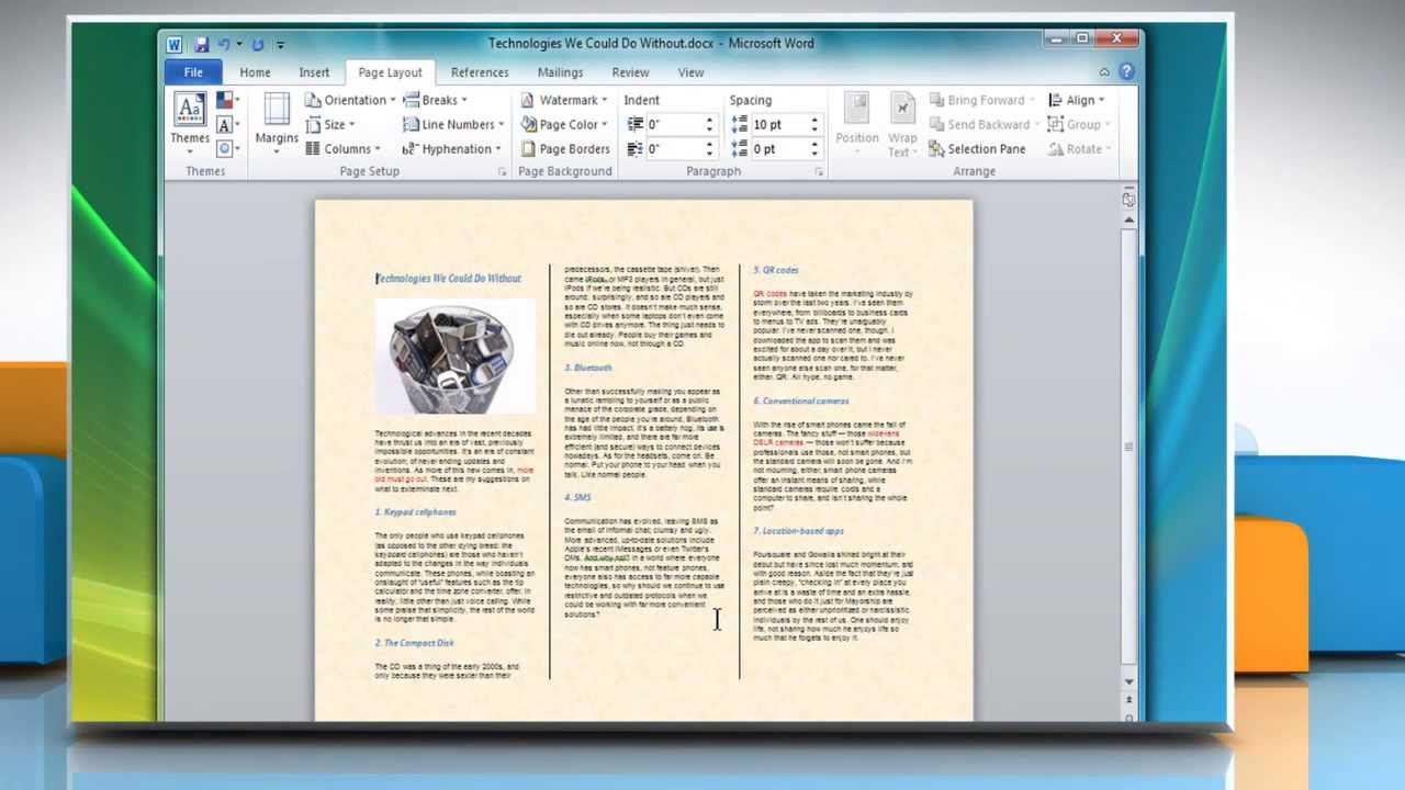 How to Make a Tri-Fold Brochure in Microsoft® Word For Office Word Brochure Template