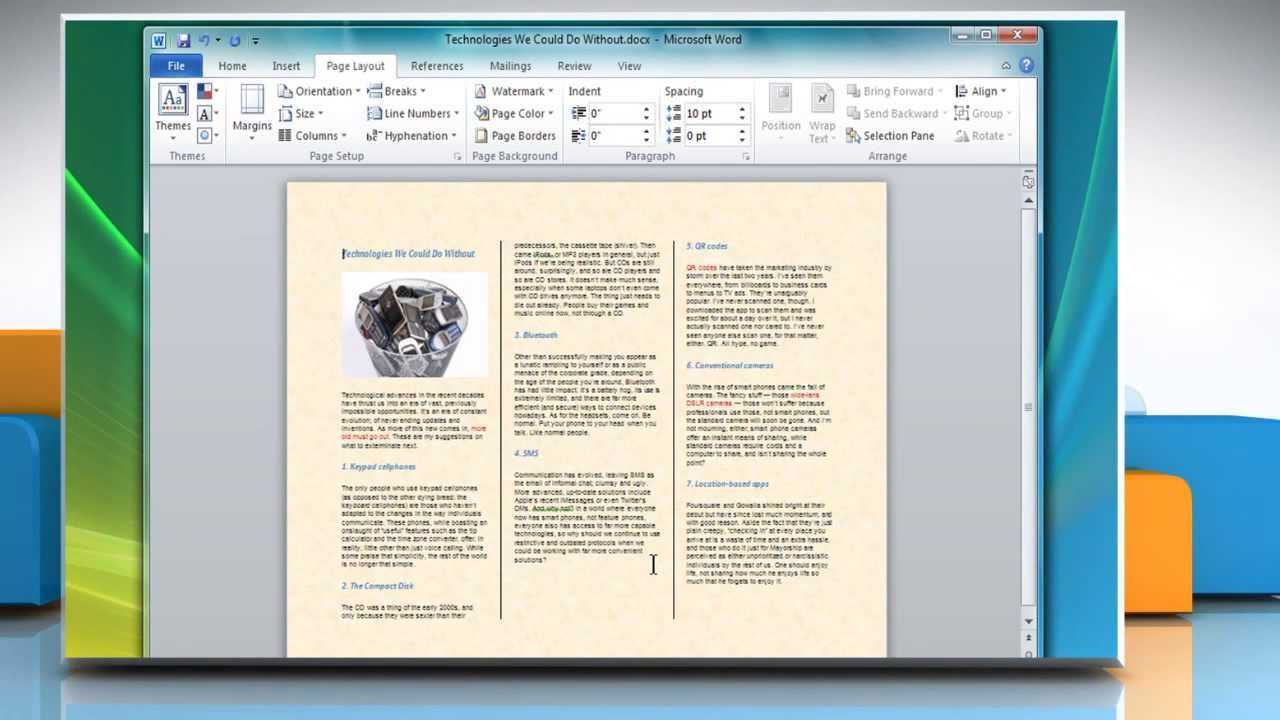 How To Make A Tri Fold Brochure In Microsoft® Word For Office Word Brochure Template