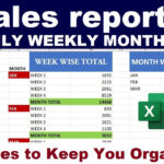 How To Make Weekly Monthly Daily Sales Report Sample Excel Throughout Sale Report Template Excel