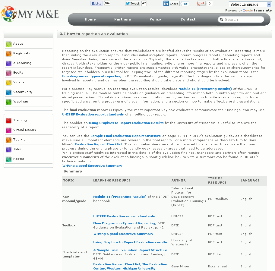 How To Report On An Evaluation Better Evaluation Inside Evaluation Summary Report Template