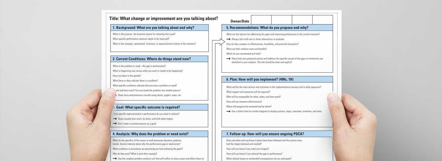 How To Start The A10 Problem Solving Process – Lean Enterprise  Pertaining To A3 Report Template