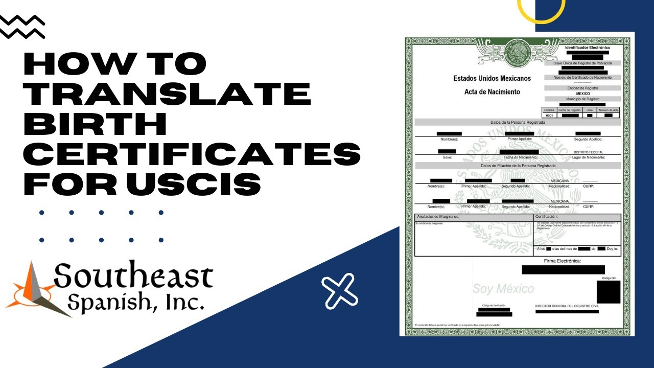 How to Translate a Birth Certificate for USCIS In Uscis Birth Certificate Translation Template