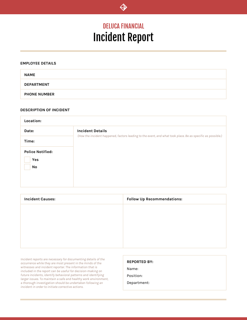 How to Write an Incident Report [+ Templates] - Venngage Inside Ir Report Template