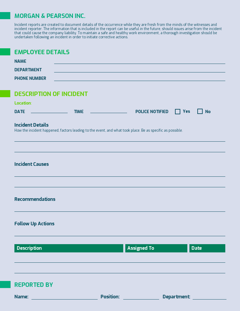 How to Write an Incident Report [+ Templates] - Venngage With Regard To Incident Summary Report Template