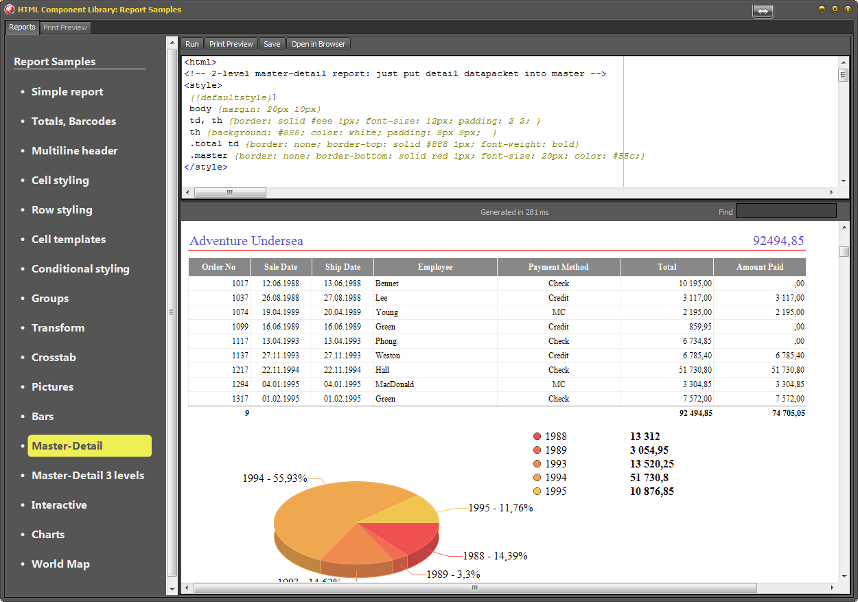 HTML Report Library for Delphi Regarding Html Report Template