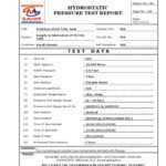 Hydrostatic Pressure Test Report  PDF Inside Hydrostatic Pressure Test Report Template