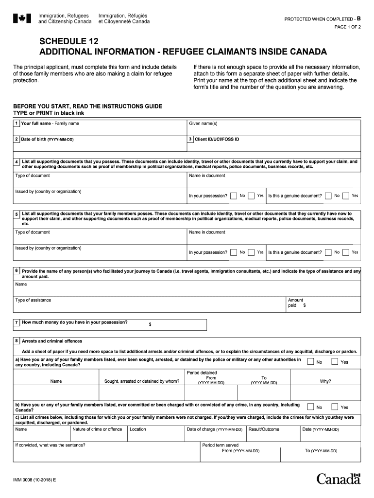 imm 10 schedule 10: Fill out & sign online  DocHub In Acquittal Report Template