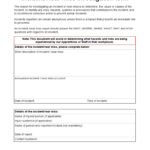 Incident Near Miss Investigation Form Template  PDF Regarding Near Miss Incident Report Template