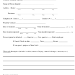 Incident Report Form Download Printable PDF  Templateroller Inside Generic Incident Report Template