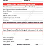 Incident Report Template Blank Printable [PDF, Excel & Word] Inside Section 37 Report Template