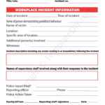 Incident Report Template Blank Printable [PDF, Excel & Word] Inside Section 37 Report Template