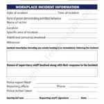 Incident Report Template Blank Printable [PDF, Excel & Word]