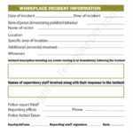 Incident Report Template Blank Printable [PDF, Excel & Word] With Blank Police Report Template