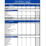 Income Statement Quarterly Template  Business In A Box™ Regarding Quarterly Expense Report Template